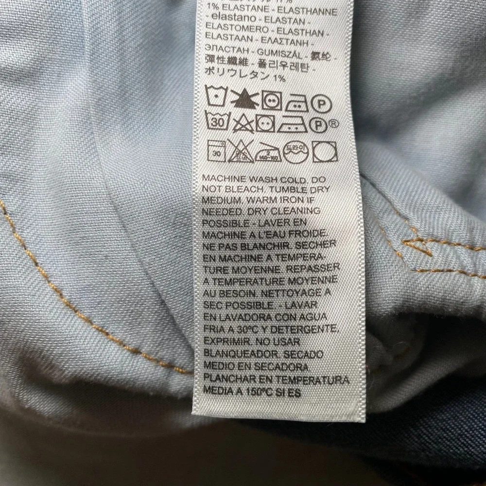 Levi's 502 Regular Taper Jeans Men's 40x34 Blue Stretch Water Less Denim